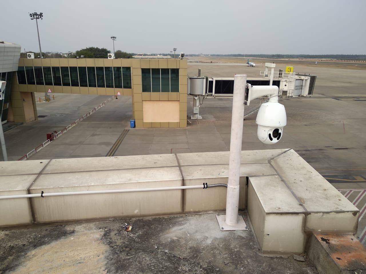Airport apron PTZ surveillance